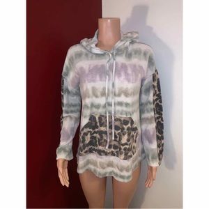 Women’s Now N Forever Tie Dye Leopard Hoodie